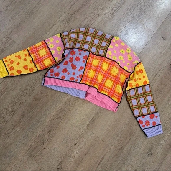 THE RAGGED PRIEST | Sweater Love Knit Cropped Cardigan Retro 90s Y2K Size M - Picture 5 of 5